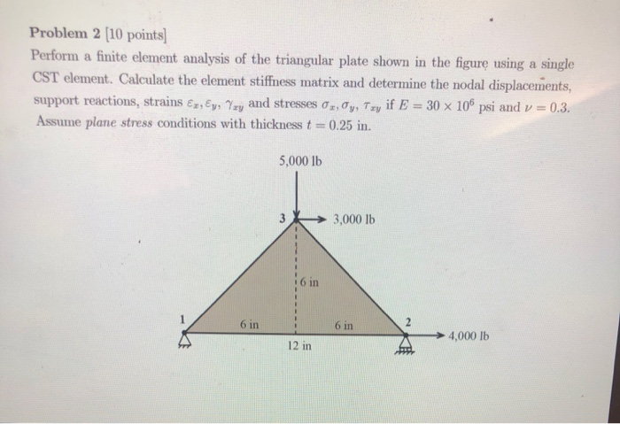 Solved Problem 2 [10 points Perform a finite element | Chegg.com