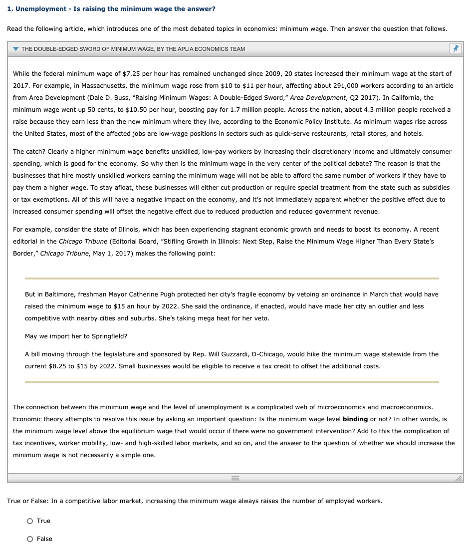 solved-1-unemployment-is-raising-the-minimum-wage-the-chegg