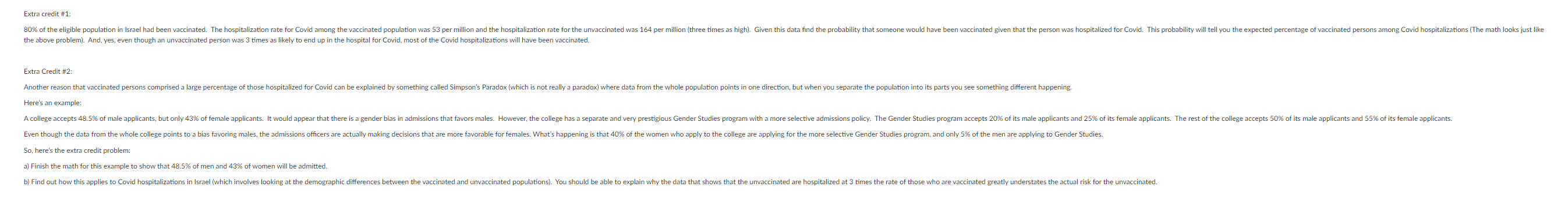 I need help with these two extra credit questions | Chegg.com