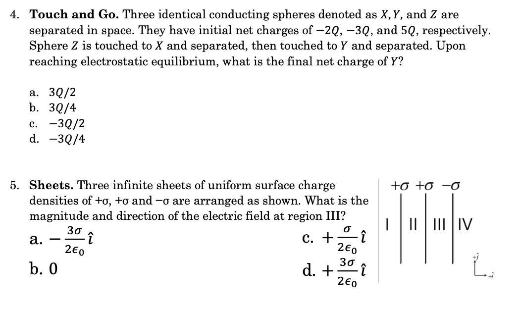 Solved Two conducting spheres, X and Y. have the same