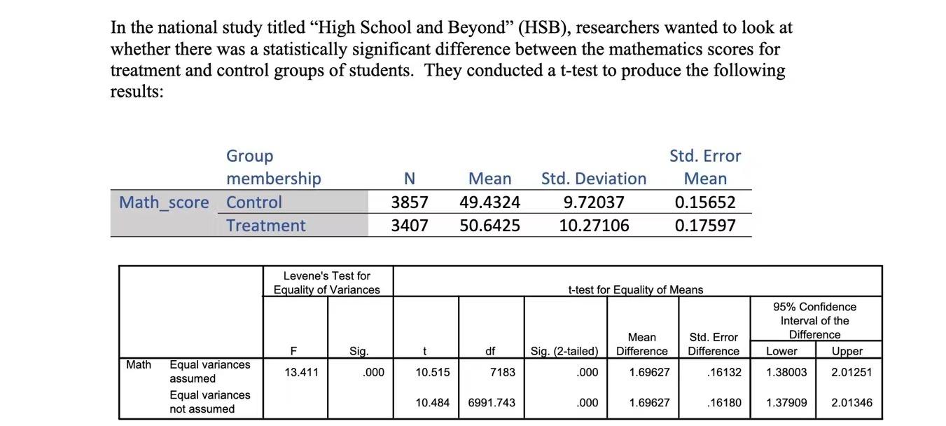 Solved In the national study titled 