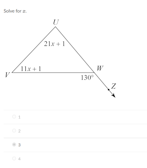 Solved Solve for x. 1 2 3 4 | Chegg.com