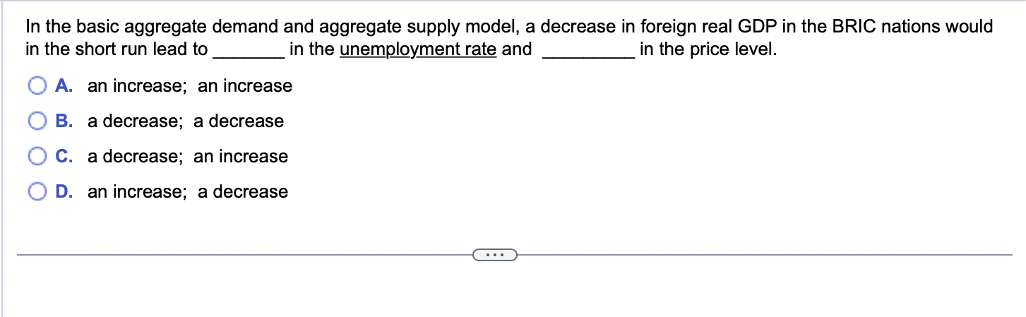 Solved In The Basic Aggregate Demand And Aggregate Supply | Chegg.com