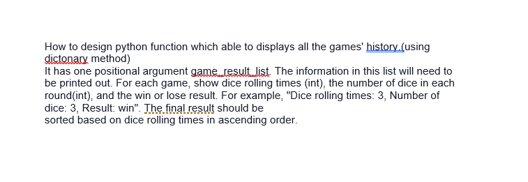 Solved How to design python function which able to displays | Chegg.com