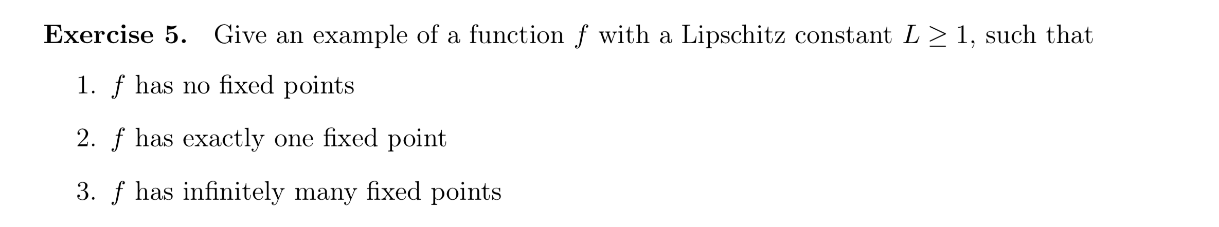 Fixed Function Example Prep Solved Exercise 5. Give an example of a function f with a | Chegg.com