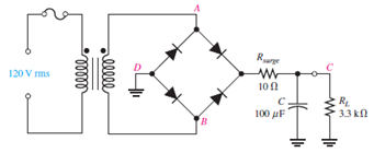 Solved Determine The Peak-to-peak Ripple And Dc Output 