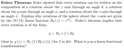 Eulers Theorem: Euler showed that every rotation can | Chegg.com
