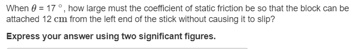 Solved One end of a uniform meter stick is placed against a | Chegg.com