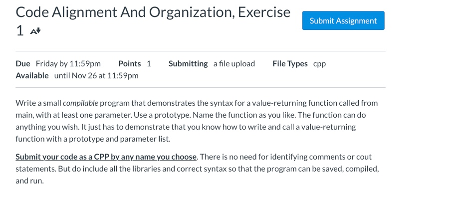 Solved Code Alignment And Organization, Exercise 1 A+ Submit | Chegg.com