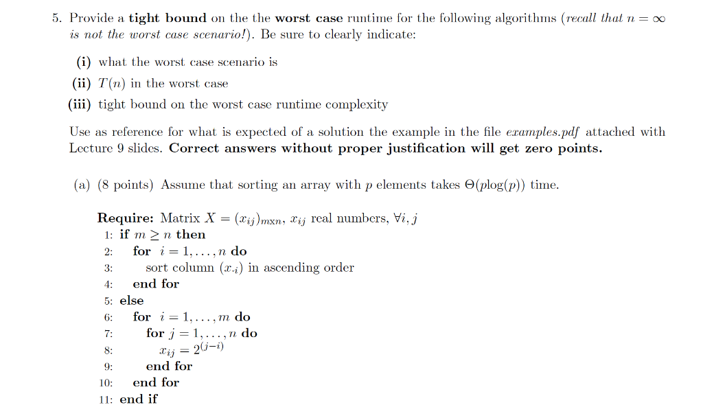 Examples worst case scenario Visualizing the