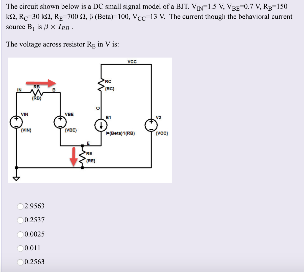 Solved The circuit shown below is a DC small signal model of | Chegg.com