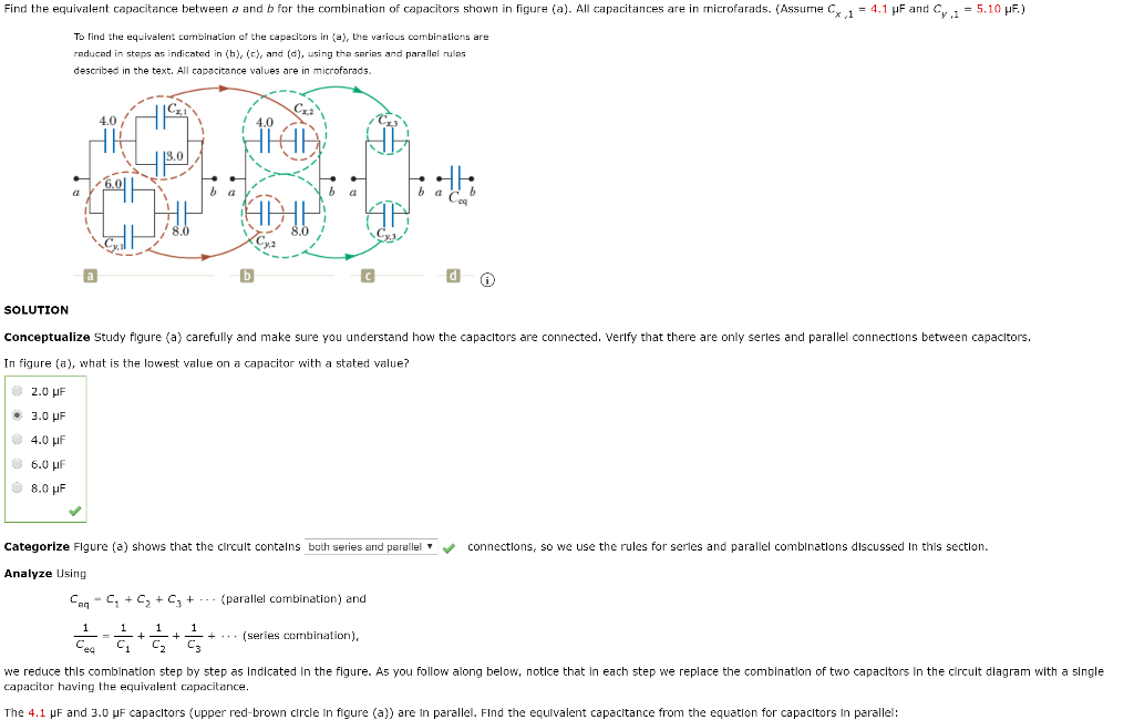 Solved Find The Equivalent Capacitance Between A And B For | Chegg.com