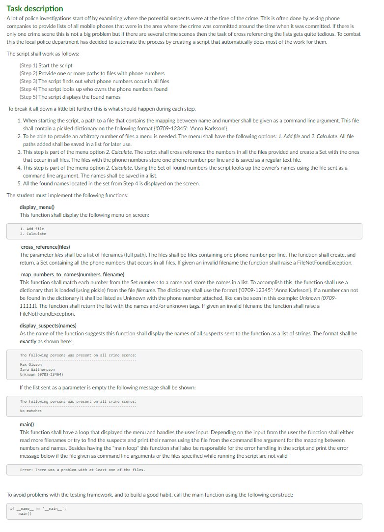Could you complete this task with python? The output | Chegg.com