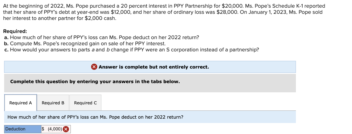 Solved At the beginning of 2022, Ms. Pope purchased a 20 | Chegg.com