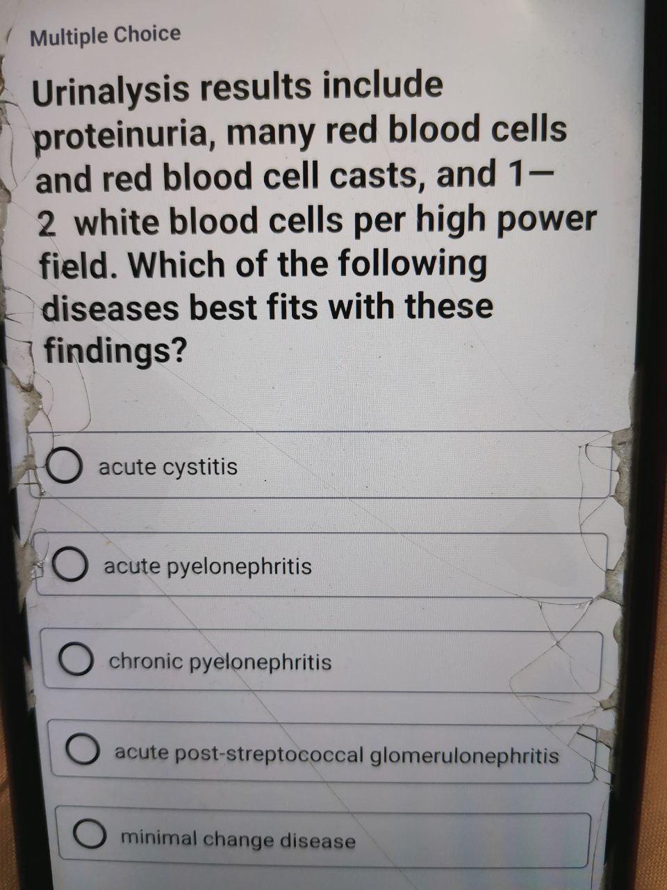 Solved Multiple Choice Urinalysis results include