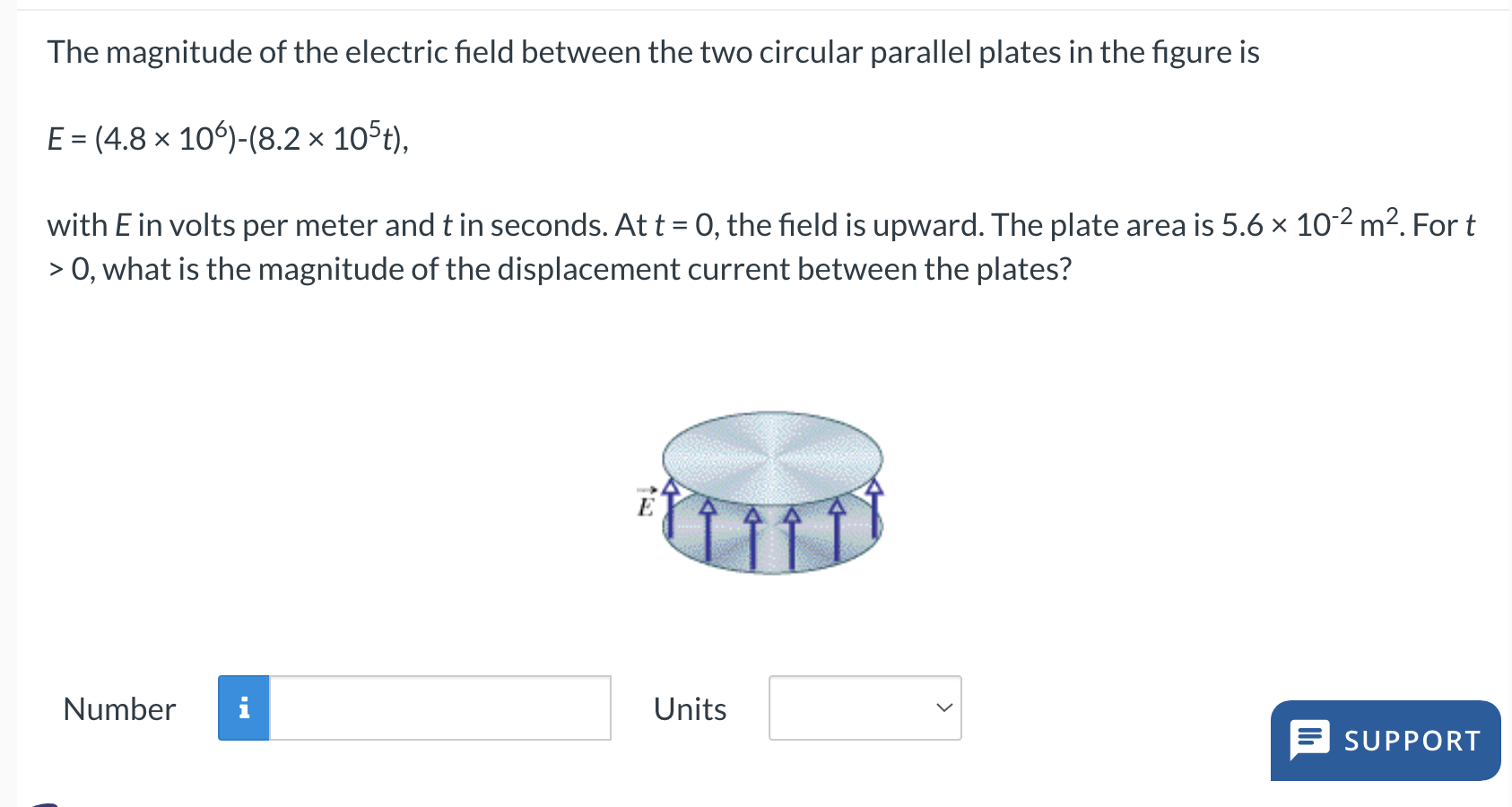 Solved The magnitude of the electric field between the two | Chegg.com