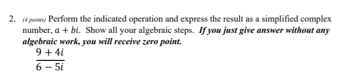 Solved Perform the indicated operation and express the | Chegg.com