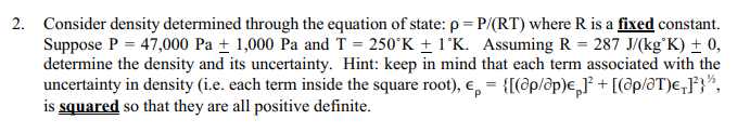 Solved 2. Consider density determined through the equation | Chegg.com