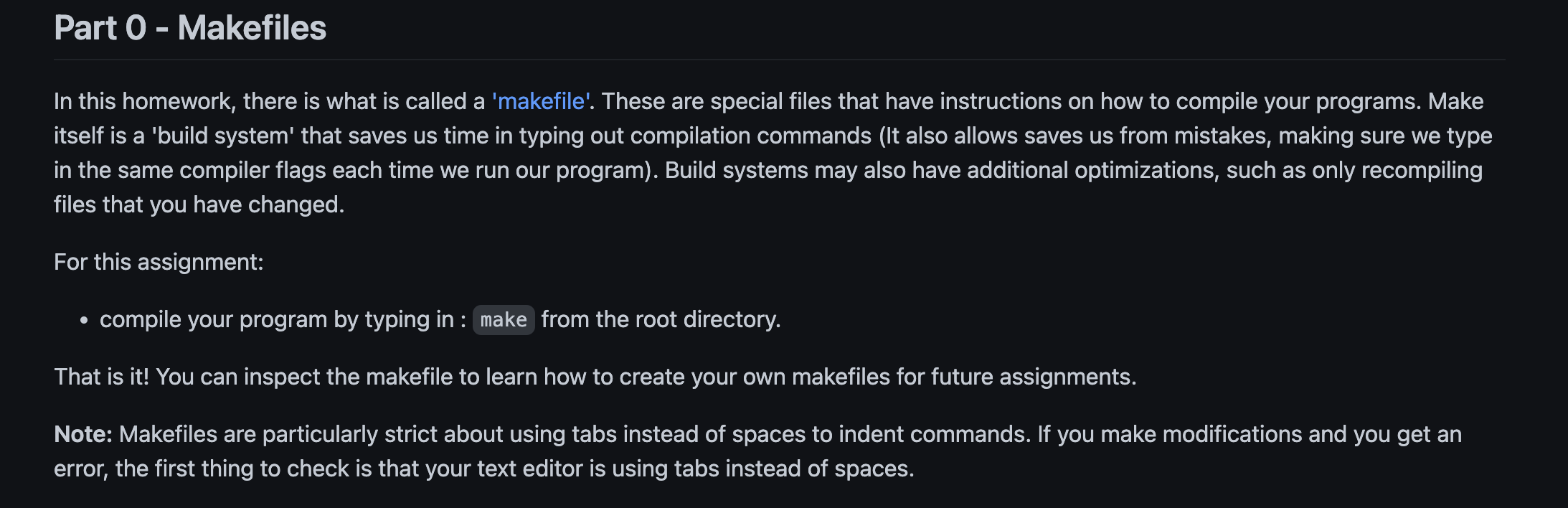 Part 0 - Makefiles In this homework, there is what is | Chegg.com