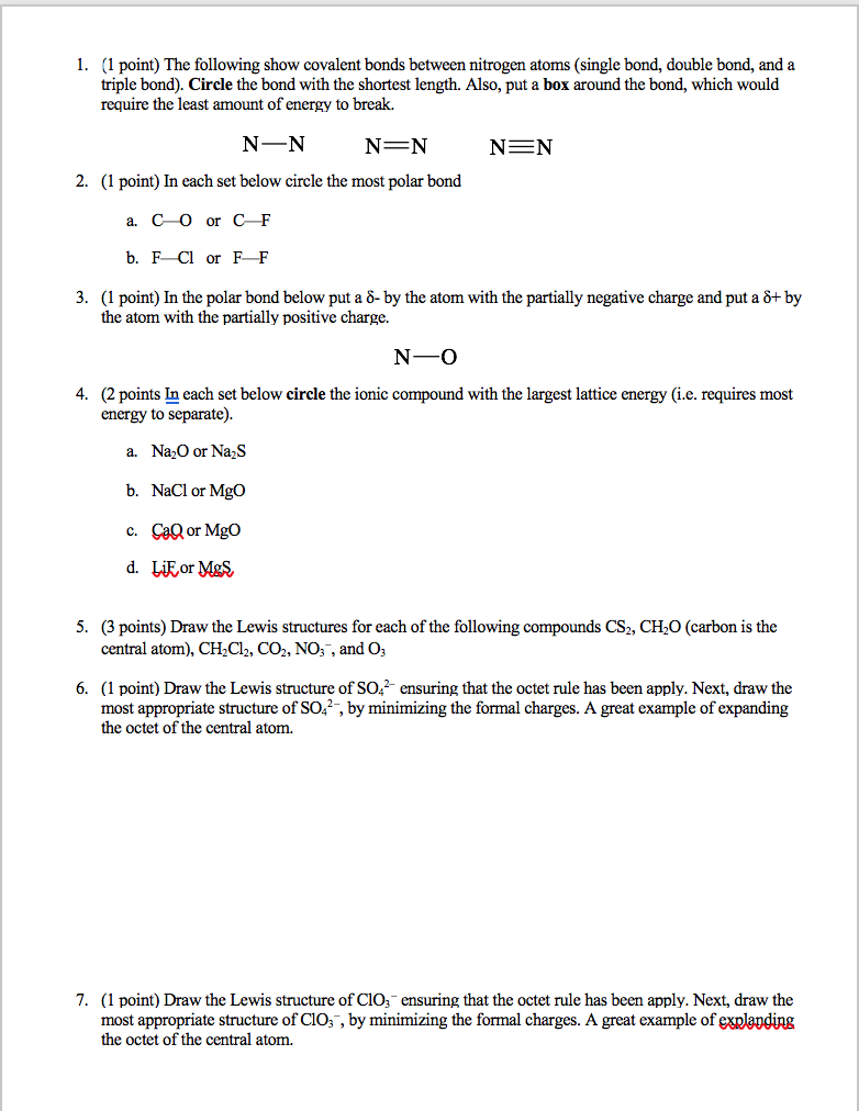 Triple Bond Examples