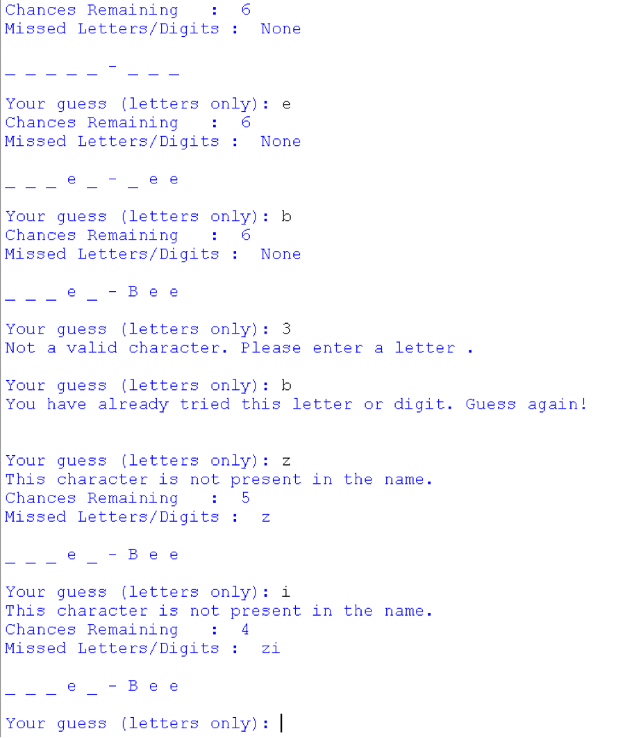 Solved Python Hangman Code: Task Your task is to implement | Chegg.com