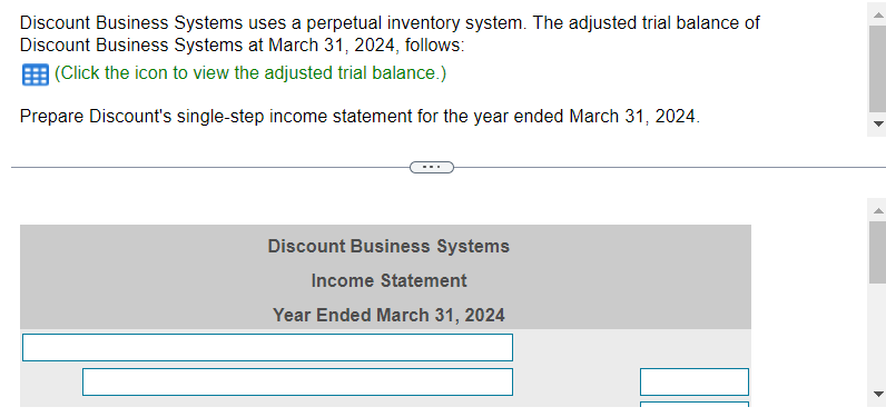 Solved Discount Business Systems uses a perpetual inventory | Chegg.com