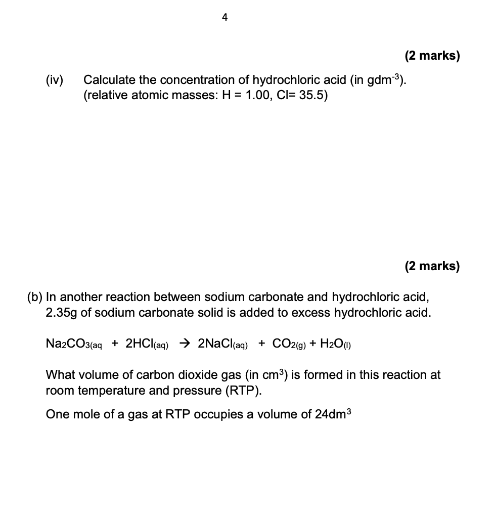 Solved 2. Sodium carbonate (Na2CO3) reacts with hydrochloric