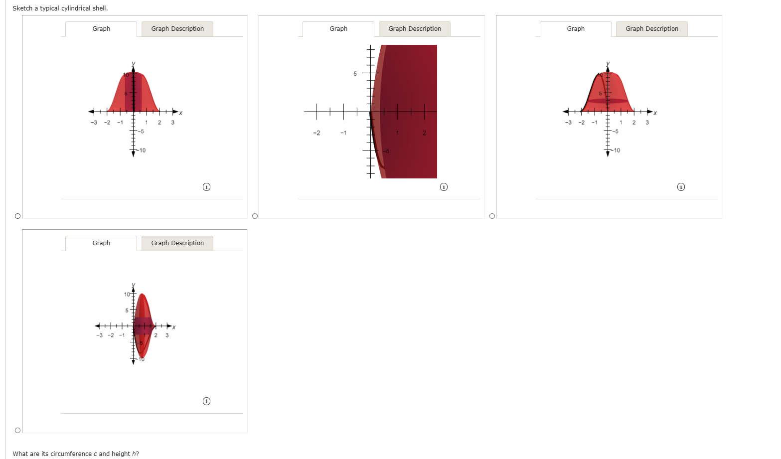 Solved Sketch A Typical Cylindrical Shell Graph Graph Chegg Com