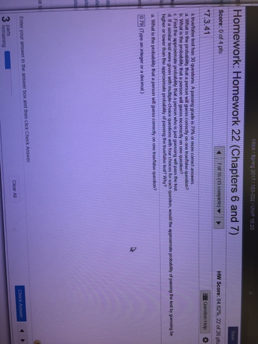 Solved A True false Test Has 30 Questions A Passing Grade Chegg
