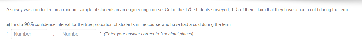 Solved A survey was conducted on a random sample of students | Chegg.com
