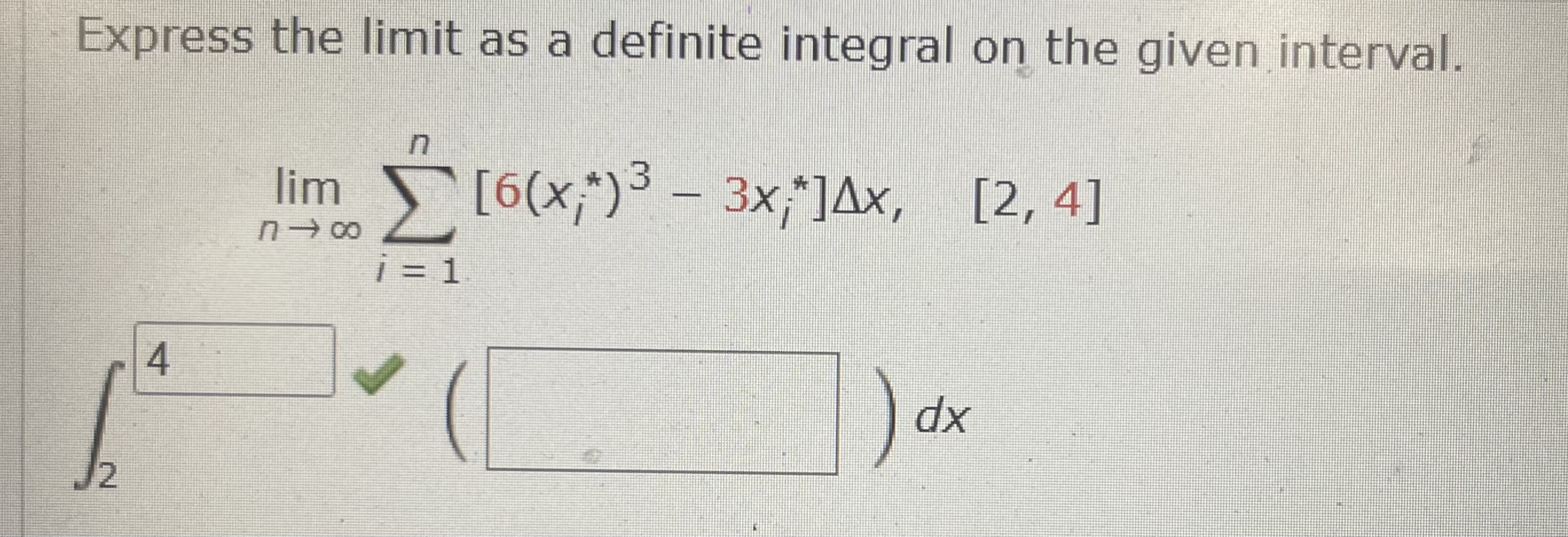 Solved Express The Limit As A Definite Integral On The Given | Chegg.com