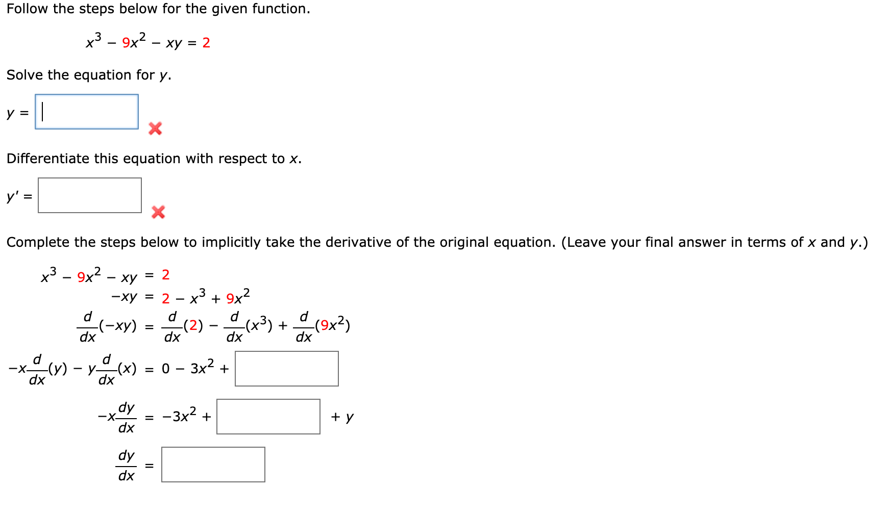 Solved Follow The Steps Below For The Given Function X3 Chegg Com