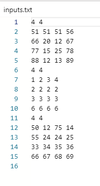 Solved inputs.txt 1 44 WNPA NM & in 6 2 3 4 5 6 7 8 9 10 11 | Chegg.com