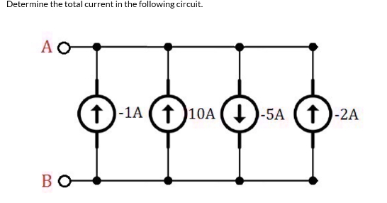 Solved Determine the total current in the following circuit. | Chegg.com