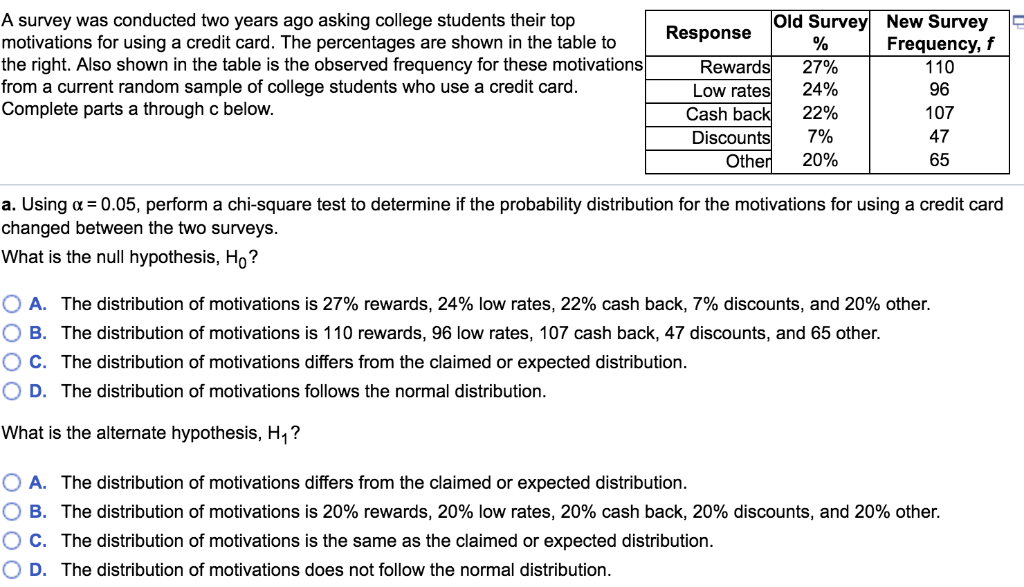Solved A survey was conducted two years ago asking college | Chegg.com
