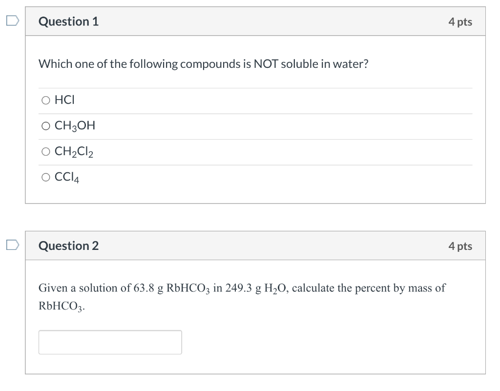 Solved Question 1 4 Pts Which One Of The Following Compounds Chegg Solved Question 1 4 Pts Which One Of The Following Compounds Chegg