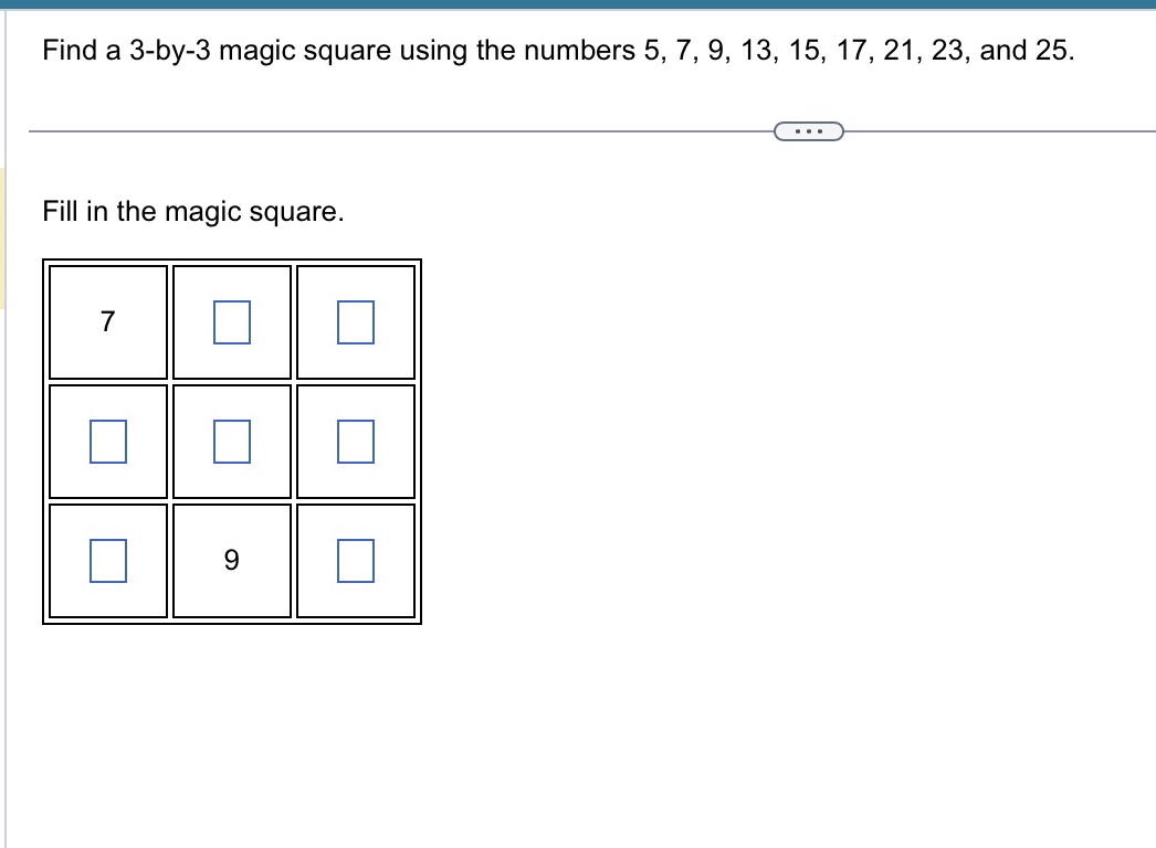 solved-find-a-3-by-3-magic-square-using-the-numbers-chegg