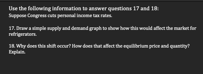 Solved Use the following information to answer questions 17 | Chegg.com