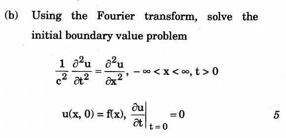 Solved (b) Using The Fourier Transform, Solve The Initial | Chegg.com