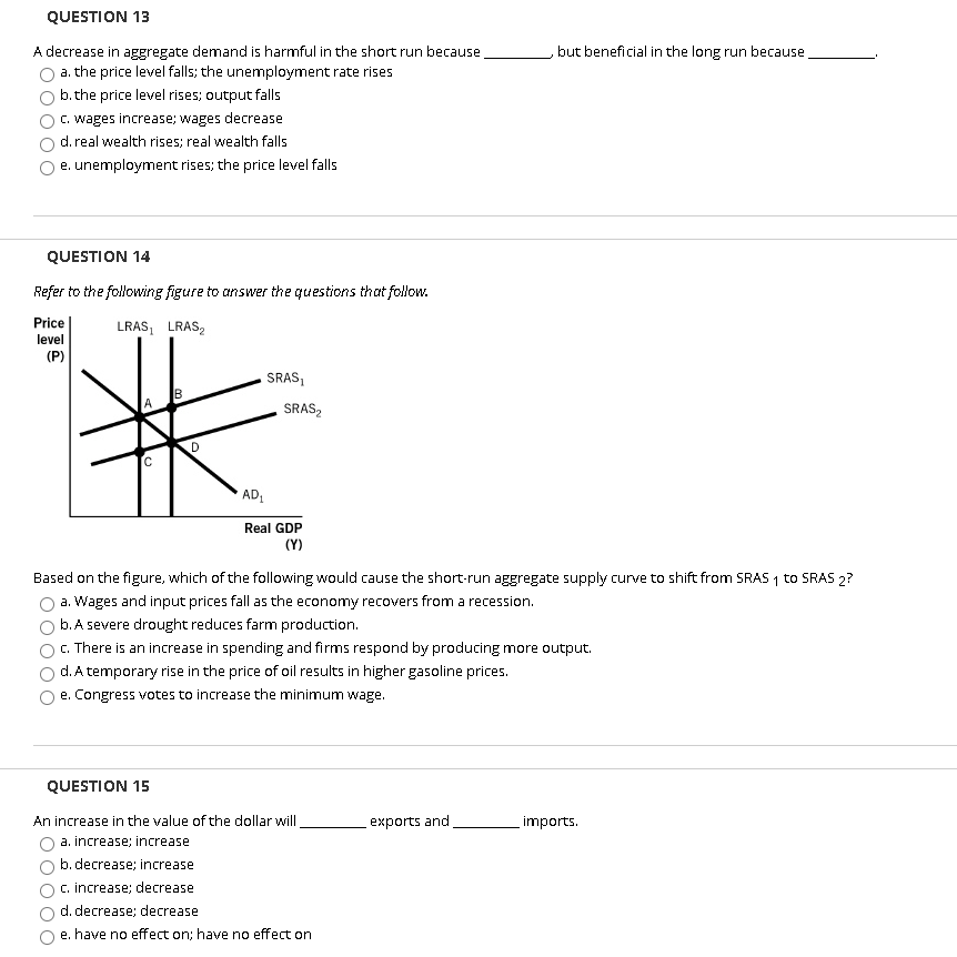 Solved QUESTION 13 but beneficial in the long run because A | Chegg.com