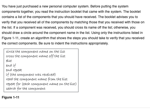 You have just purchased a new personal computer system. Before putting the system components together, you read the instructi