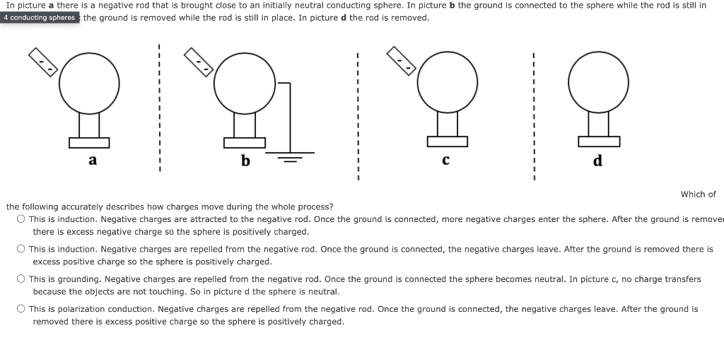 Solved In picture a there is a negative rod that is brought | Chegg.com