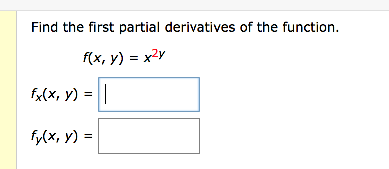 Solved Find the first partial derivatives of the function. | Chegg.com