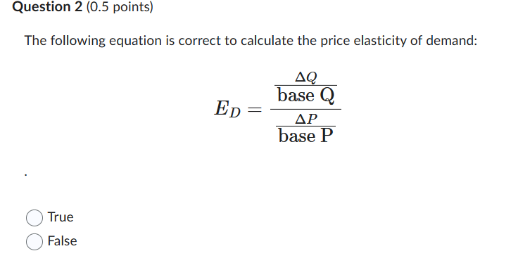 Solved The following equation is correct to calculate the | Chegg.com