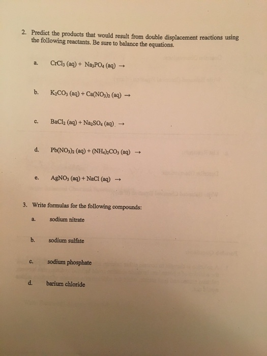 Solved EXPERIMENT: 4 CHEMICAL REACTIONS w. mns DATA AND | Chegg.com