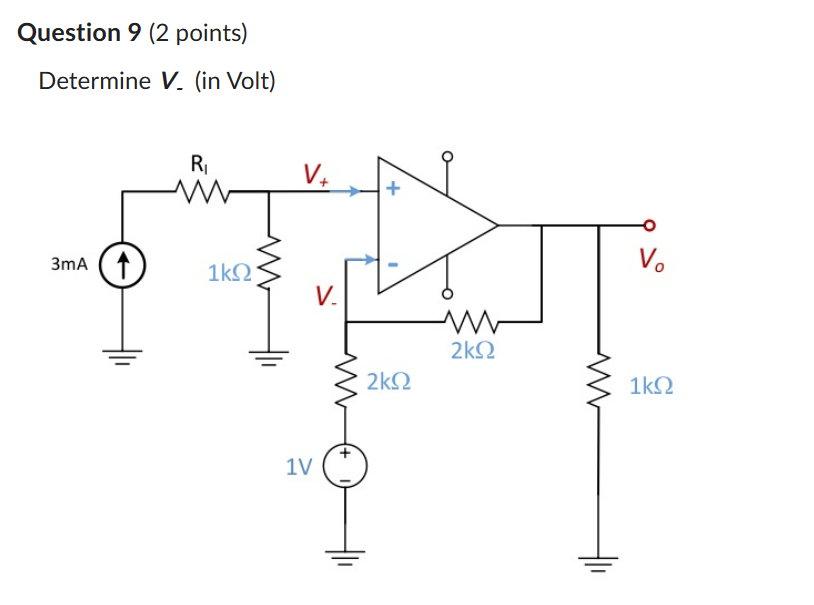 Solved Determine V−(in Volt) | Chegg.com