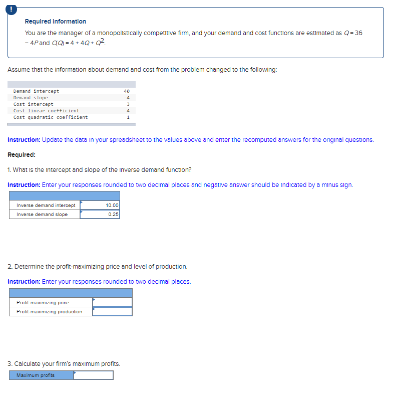 Solved Required Information You are the manager of a | Chegg.com
