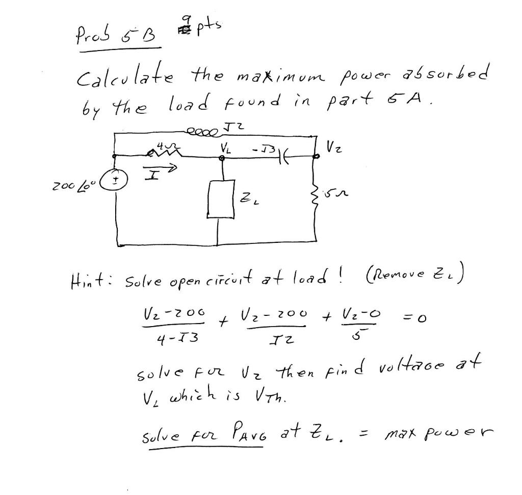 Solved Prob 5A to nepots a) For the following circuit | Chegg.com