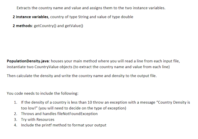 Solved Extracts the country name and value and assigns | Chegg.com