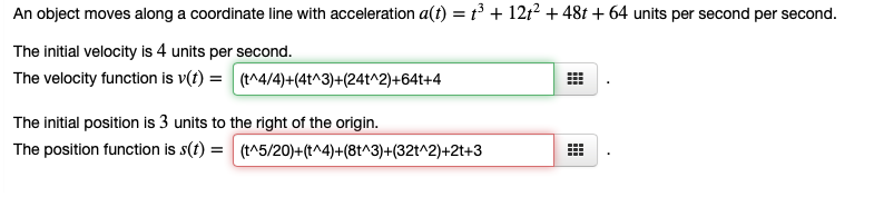 Solved An Object Moves Along A Coordinate Line With